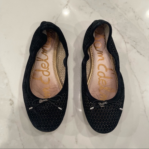 🎉HOST PICK🎉 Sam Edelman black suede Felicia ballet flats - Picture 5 of 14